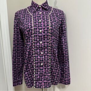 Purple Geometric Women's Top